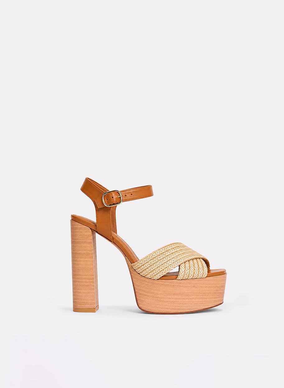 Raffia Heeled Platform – ELIE SAAB