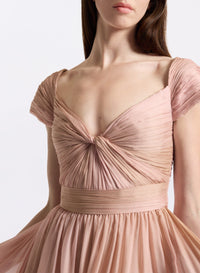 Printed Chiffon Long Dress