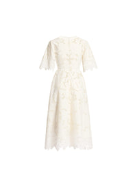 Cotton Embroidered Midi Dress