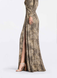 Animalier Print Jersey Dress