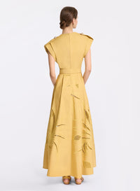 Embroidered Cotton Midi Dress