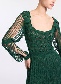 Absinthe Green Crochet Dress