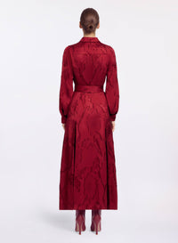 Pinstripe Cady Midi Dress