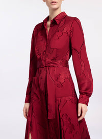 Pinstripe Cady Midi Dress