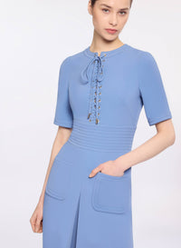 Lace Up Cady Midi Dress