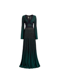 Pleated Knit Long Dress