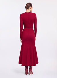 Structured Jersey Midi Dress