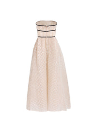 Strapless Pearl Midi Dress