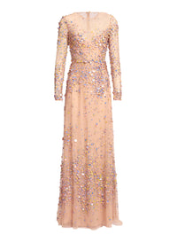 Sequin Embroidered Long Dress