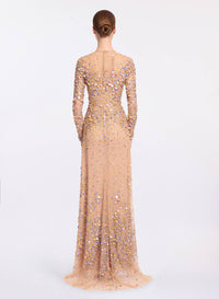 Sequin Embroidered Long Dress