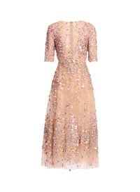 Sequin Embroidered Midi Dress