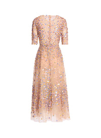 Sequin Embroidered Midi Dress