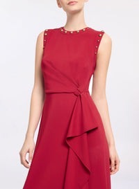 Stud Embellished Cady Dress