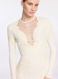 Embroidered Cady Dress