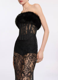 Lace and Fur Dress