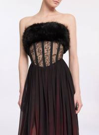 Lace and Gradient Chiffon Dress (PP)