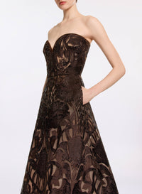 Sequin Embroidered Tulle Midi Dress