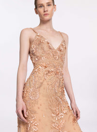 Bead Embroidered Midi Dress