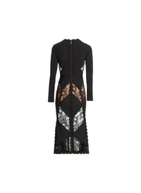 Knit and Lace Midi Dress