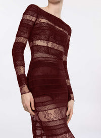 Macramé and Lace Long Dress