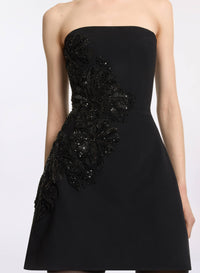 Embellished Cady Short Dress