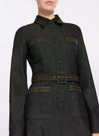 Embellished Denim Dress