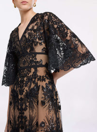 Sequin Embroidered Lace Dress