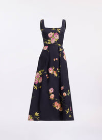 Printed Cotton Midi Dress