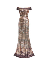 Sequin Embroidered Long Dress