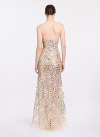 Sequin Embroidered Long Dress