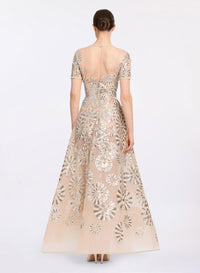 Sequin Embroidered Tulle Dress