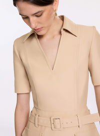 Gabardine Midi Dress