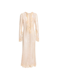 Sequined Mesh Midi Dress