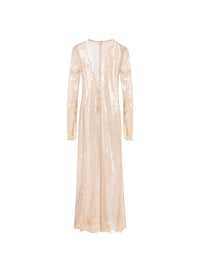 Sequined Mesh Midi Dress
