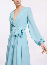 Silk & Macramé Midi Dress