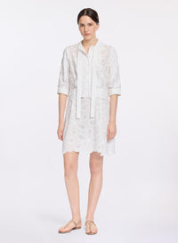 Embroidered Cotton Short Dress