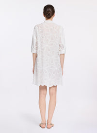 Embroidered Cotton Short Dress