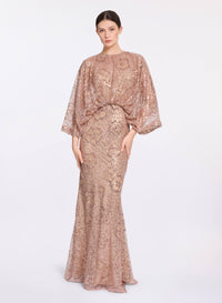 Sequin Embroidered Tulle Dress