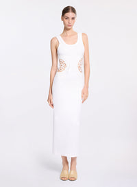 Jersey & Macram‚ Midi Dress
