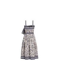 Printed Cotton Midi Dress