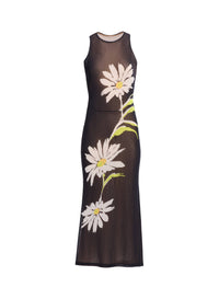 Printed Tulle Long Dress
