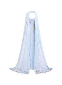 Bead Embroidered Long Dress
