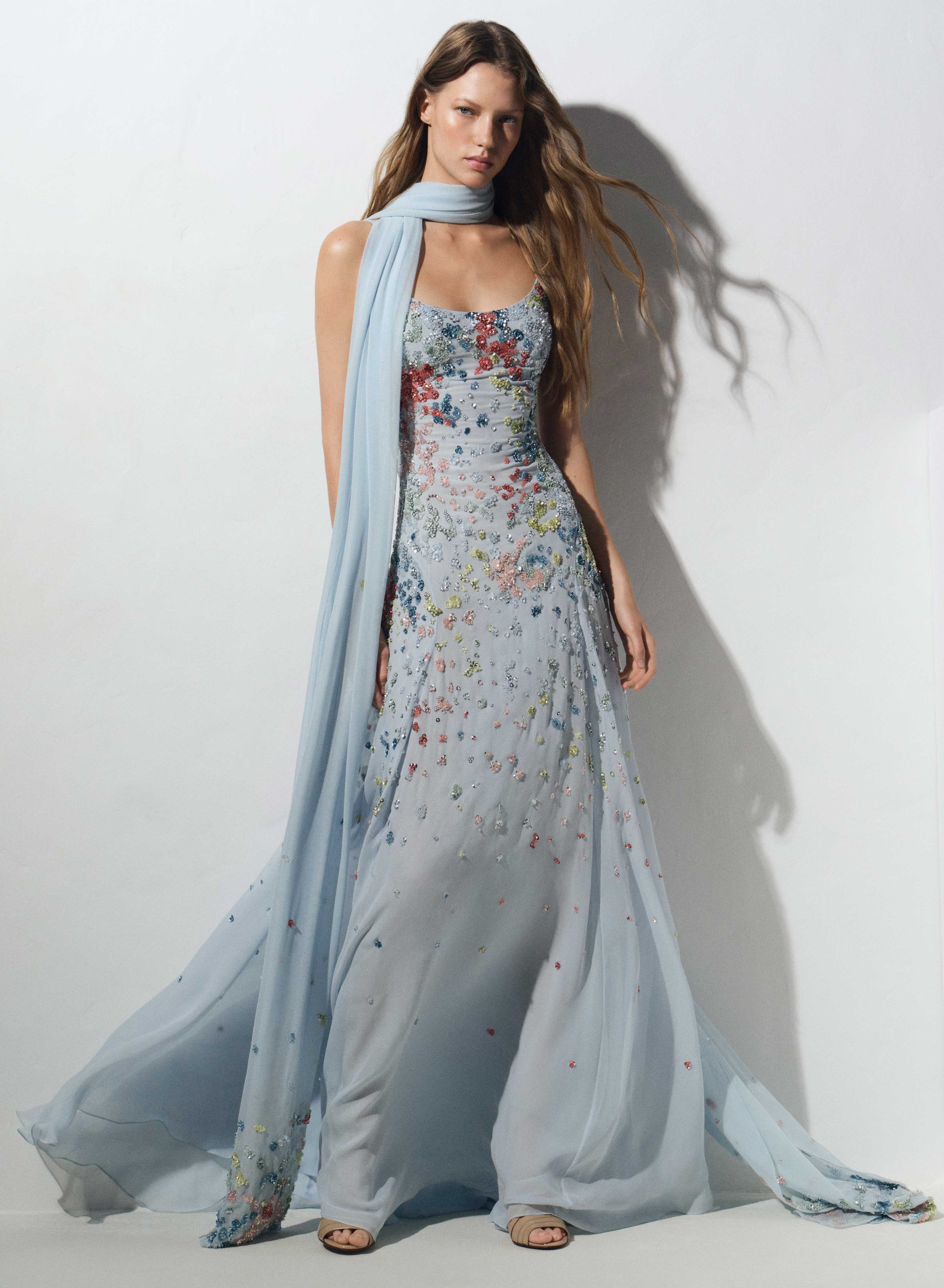 Bead Embroidered Long Dress – ELIE SAAB