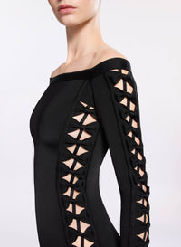 Off-The-Shoulder Knit Dress