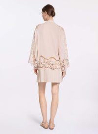 Silk & Macramé Short Dress