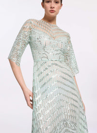 Sequin Embroidered Midi Dress