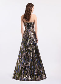 Sequin Embroidered Gown