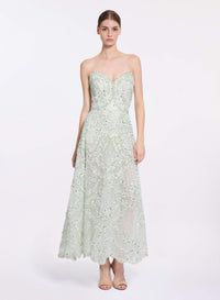 Bead Embroidered Midi Dress