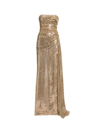 Strapless Sequin Gown