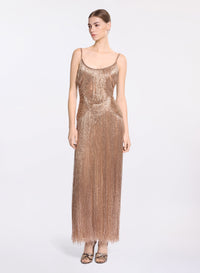 Bead Embroidered Midi Dress